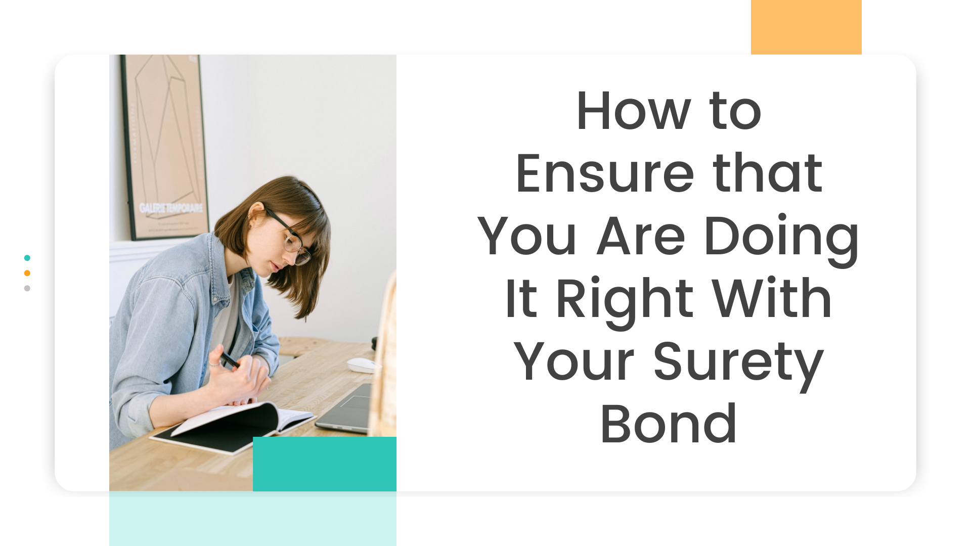 surety bond - What is the definition of a surety bond - girl writing