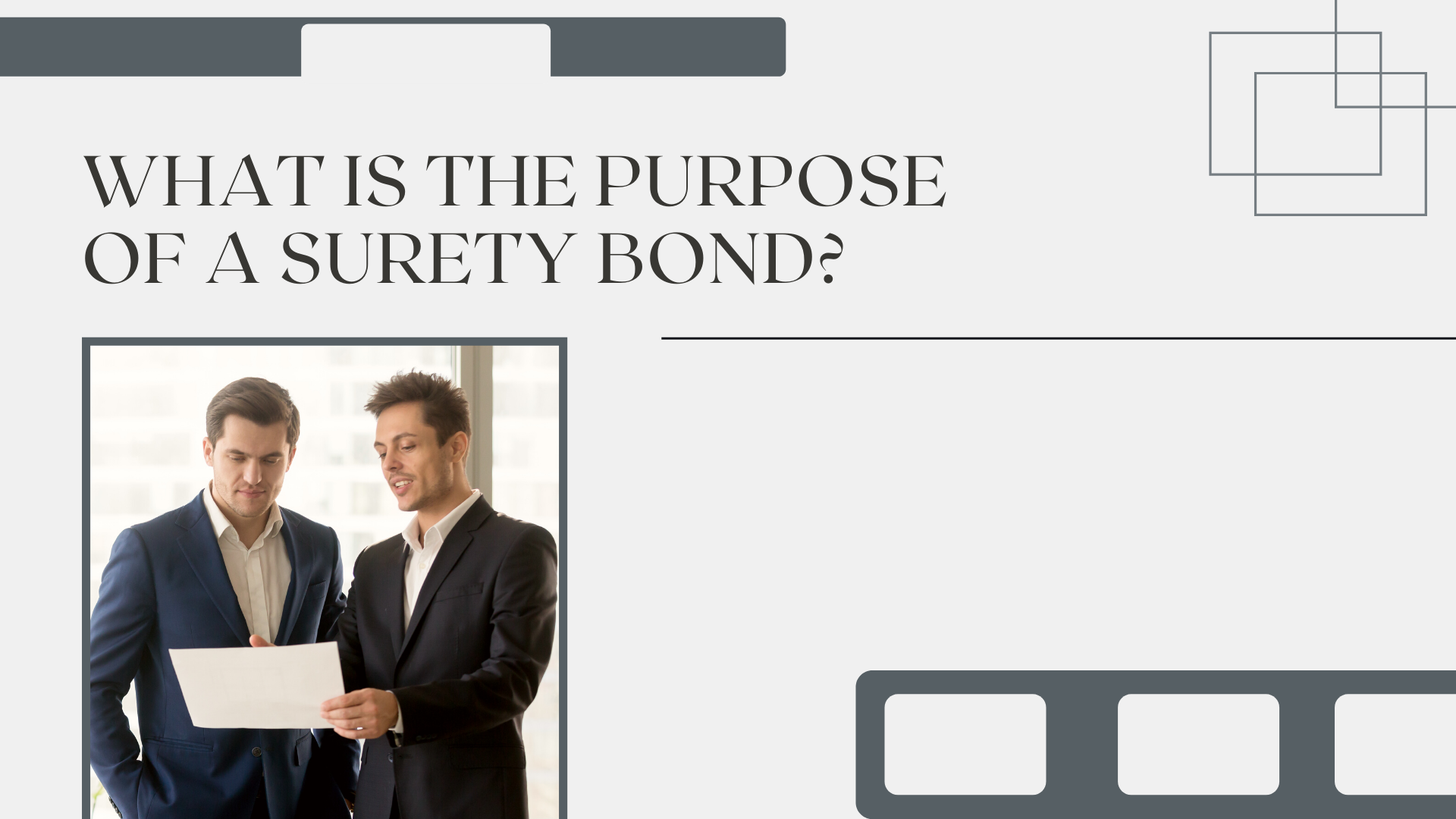 surety bond - What are the types of surety bonds - man presenting